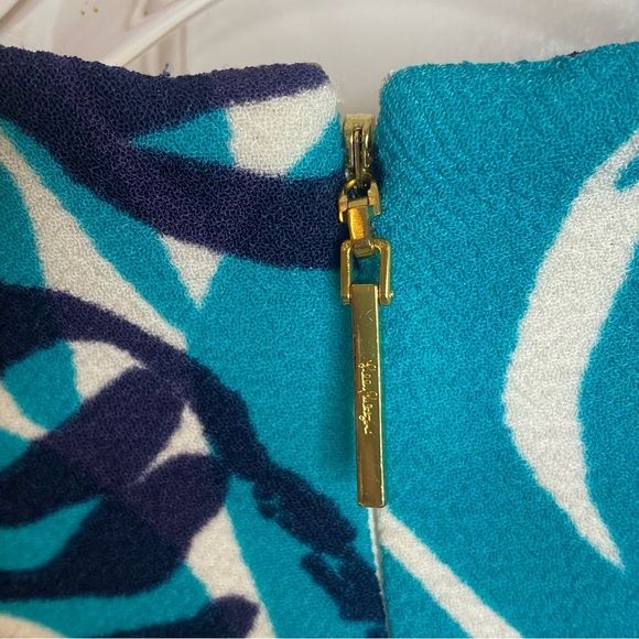 LILLY PULITZER Devina Shift Turquoise Dress in I’m Game Zebra Print Wome… - Picture 7 of 13